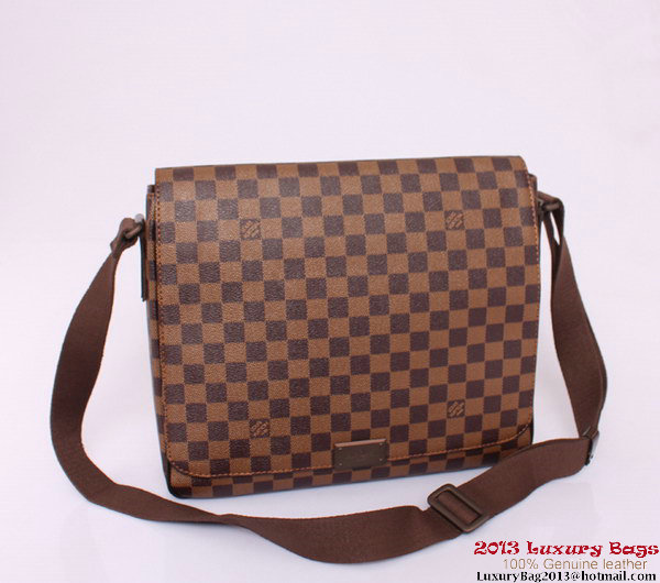 Louis Vuitton Damier Ebene Canvas District MM Messenger Bags N41212 Louis Vuitton Damier Ebene Canvas District MM Messenger Bags N41212