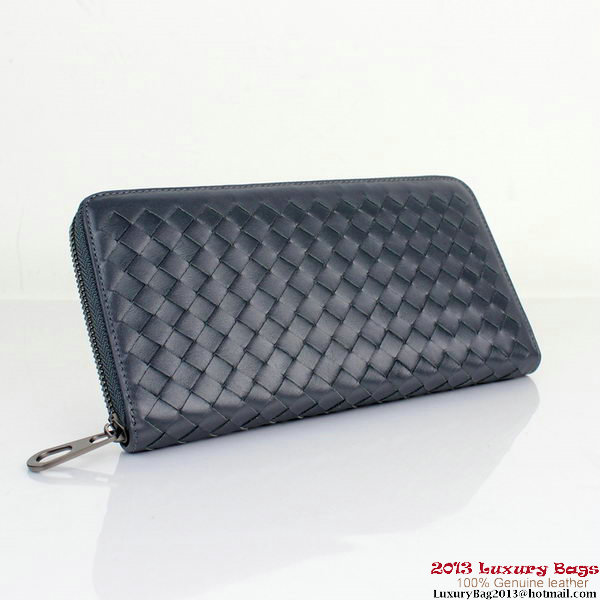Bottega Veneta BV5017 Intrecciato Nappa Zip Around Wallet RoyalBlue Bottega Veneta BV5017 Intrecciato Nappa Zip Around Wallet RoyalBlue