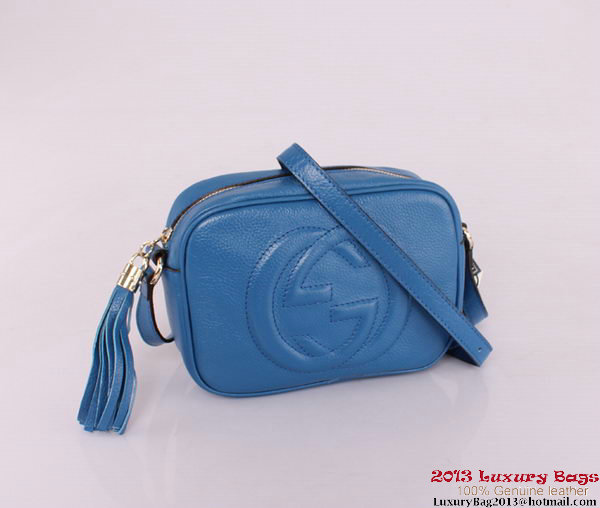 Gucci Soho Calfskin Leather Disco Bag 308364 Blue Gucci Soho Calfskin Leather Disco Bag 308364 Blue