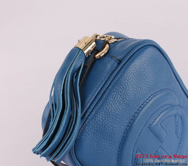 Gucci Soho Calfskin Leather Disco Bag 308364 Blue Gucci Soho Calfskin Leather Disco Bag 308364 Blue