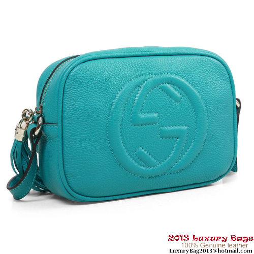 Gucci Soho Calfskin Leather Disco Bag 308364 Aquamarine Gucci Soho Calfskin Leather Disco Bag 308364 Aquamarine