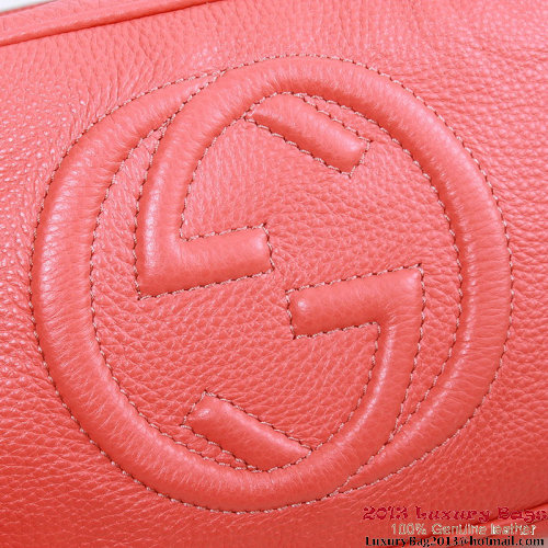Gucci Soho Calfskin Leather Disco Bag 308364 Light Red Gucci Soho Calfskin Leather Disco Bag 308364 Light Red