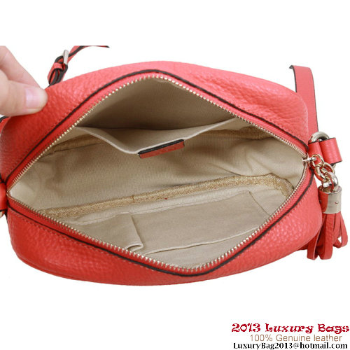 Gucci Soho Calfskin Leather Disco Bag 308364 Light Red Gucci Soho Calfskin Leather Disco Bag 308364 Light Red