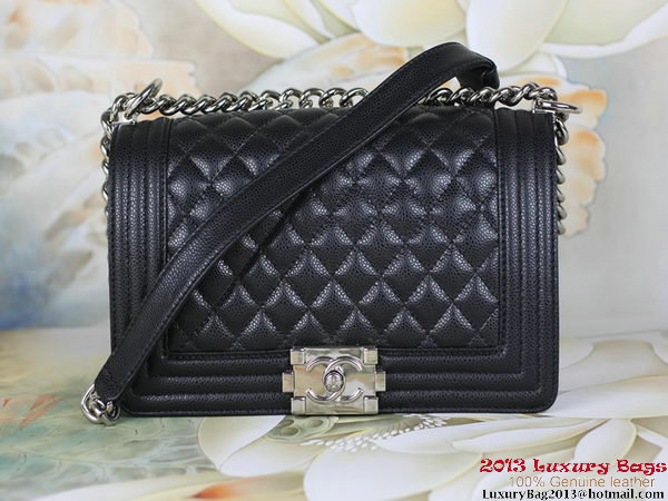 2013 Boy Chanel Flap Shoulder Bag Classic Cannage Patterns A67025 Black