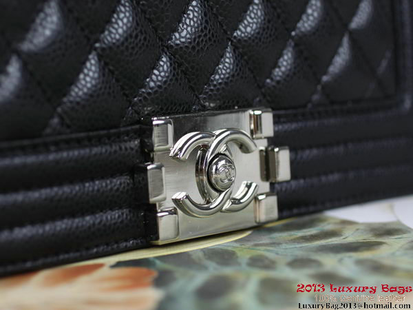 2013 Boy Chanel Flap Shoulder Bag Classic Cannage Patterns A67025 Black 2013 Boy Chanel Flap Shoulder Bag Classic Cannage Patterns A67025 Black