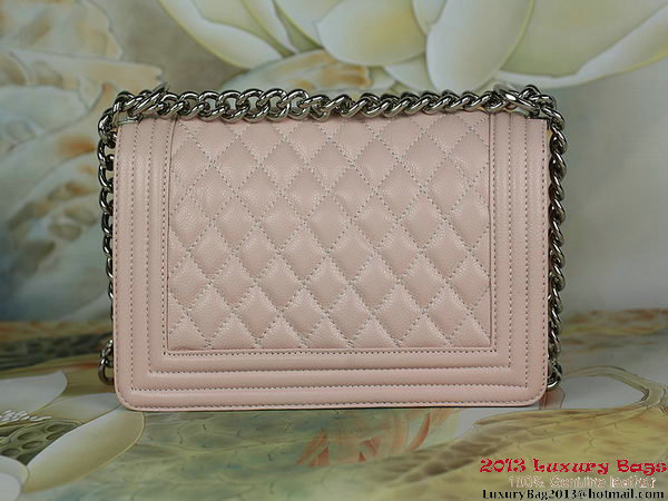 2013 Boy Chanel Flap Shoulder Bag Classic Cannage Patterns A67025 Pink