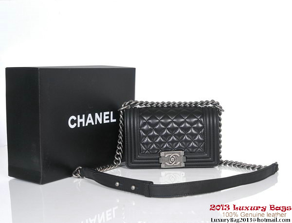 2013 Boy Chanel Flap Shoulder Bag Sheepskin Leather A37006 Black 2013 Boy Chanel Flap Shoulder Bag Sheepskin Leather A37006 Black
