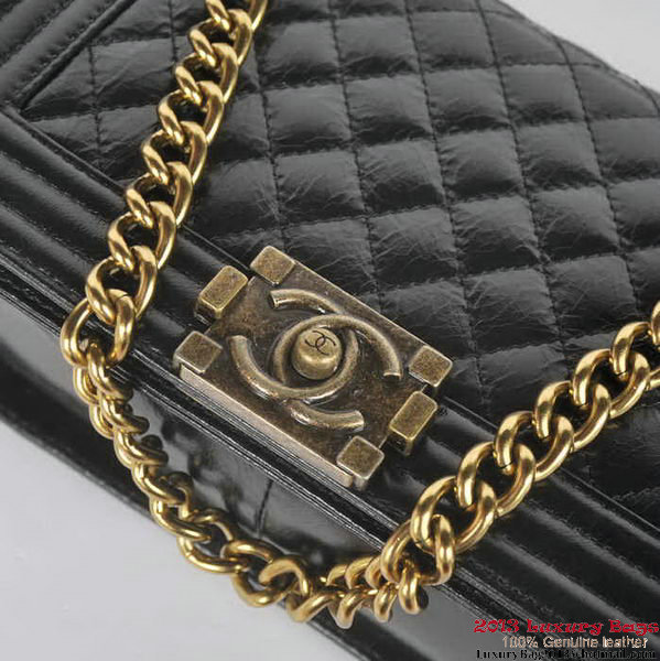 Boy Chanel Flap Shoulder Bag Iridescent Leather A67086 Black Boy Chanel Flap Shoulder Bag Iridescent Leather A67086 Black
