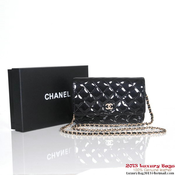 Chanel A30193 Black Patent Leather Flap Bag Gold Chanel A30193 Black Patent Leather Flap Bag Gold