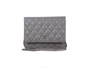 Chanel A33814 Original Cannage Leather mini Flap Bag Grey Chanel A33814 Original Cannage Leather mini Flap Bag Grey