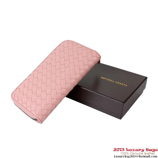 Bottega Veneta Intrecciato Nappa Continental Wallet BV1008 Light Pink