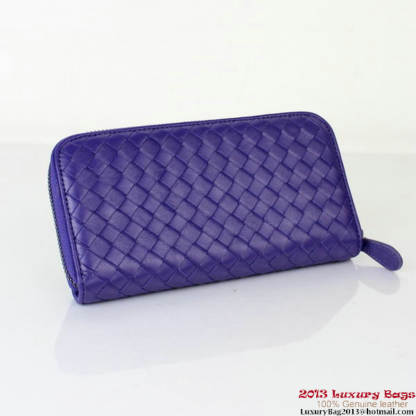Bottega Veneta Intrecciato Nappa Continental Wallet BV1008 Violet Bottega Veneta Intrecciato Nappa Continental Wallet BV1008 Violet
