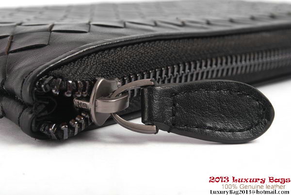 Bottega Veneta Intrecciato Nappa Zippy Wallet BV1570 Black Bottega Veneta Intrecciato Nappa Zippy Wallet BV1570 Black