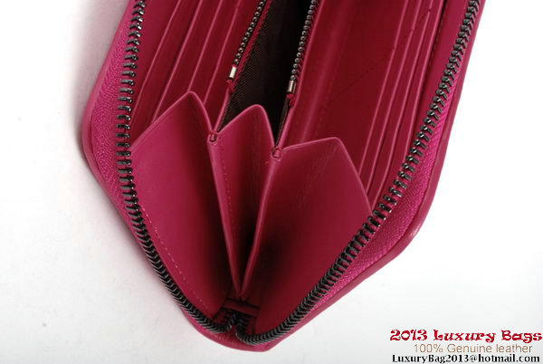 Bottega Veneta Intrecciato Nappa Zippy Wallet BV1571 Peach