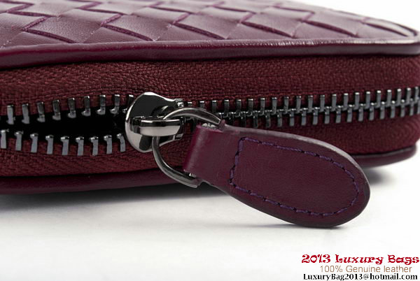 Bottega Veneta Intrecciato Nappa Zippy Wallet BV1571 Wine Bottega Veneta Intrecciato Nappa Zippy Wallet BV1571 Wine