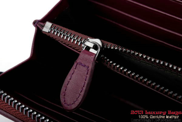 Bottega Veneta Intrecciato Nappa Zippy Wallet BV1571 Wine Bottega Veneta Intrecciato Nappa Zippy Wallet BV1571 Wine