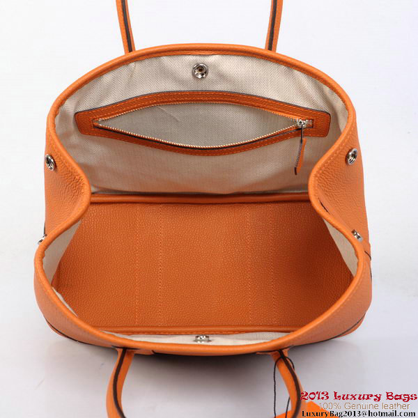 Hermes Garden Party 30CM Bag Calf Leather A1288 Orange Hermes Garden Party 30CM Bag Calf Leather A1288 Orange