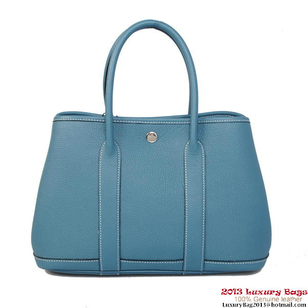 Hermes Garden Party 30CM Bag Calf Leather A1288 SkyBlue Hermes Garden Party 30CM Bag Calf Leather A1288 SkyBlue