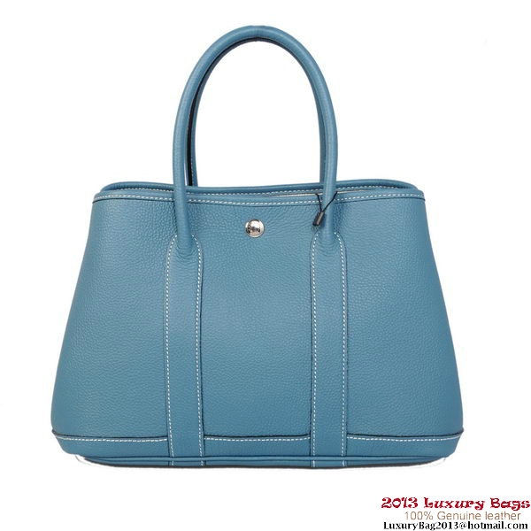 Hermes Garden Party 30CM Bag Calf Leather A1288 SkyBlue Hermes Garden Party 30CM Bag Calf Leather A1288 SkyBlue