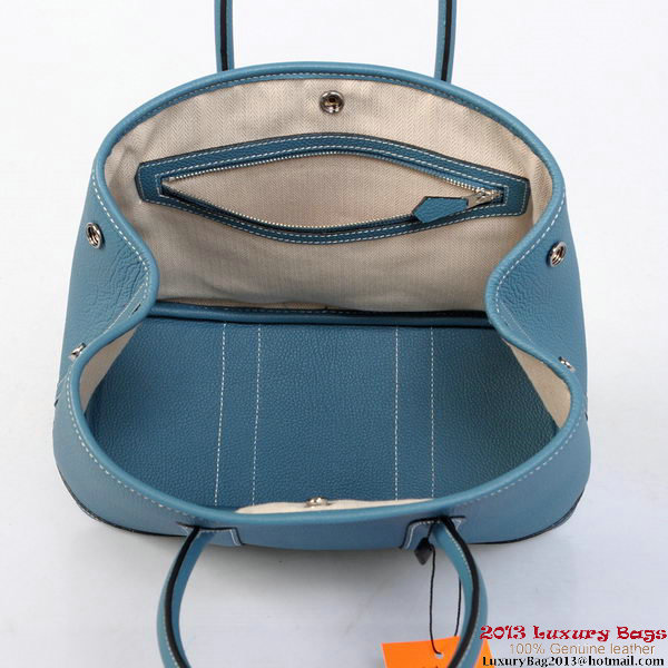 Hermes Garden Party 30CM Bag Calf Leather A1288 SkyBlue Hermes Garden Party 30CM Bag Calf Leather A1288 SkyBlue