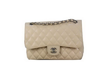 Chanel 2.55 Classic Flap Bag Apricot Original Cannage Patterns Leather Silver Chanel 2.55 Classic Flap Bag Apricot Original Cannage Patterns Leather Silver