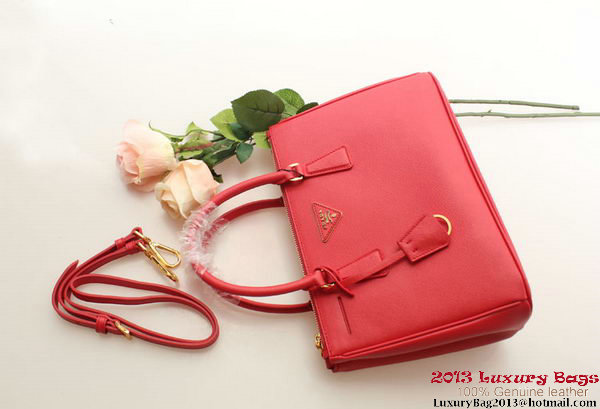 Prada Saffiano Leather 30cm Tote Bag BN1801 Red