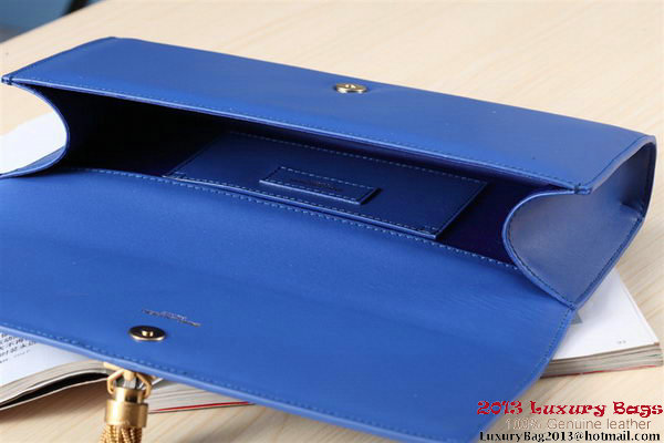 Yves Saint Laurent Classic Monogramme Tassel Clutch Bag Y041 Blue