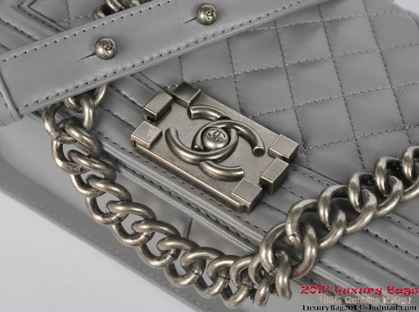 Boy Chanel Flap Shoulder Bag Original Sheepskin Leather A67086 Gray Boy Chanel Flap Shoulder Bag Original Sheepskin Leather A67086 Gray