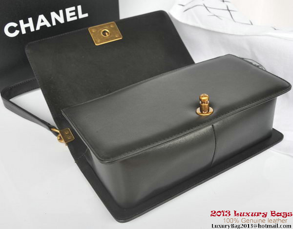 Boy Chanel Flap Shoulder Bag Python Leather A66095 Black