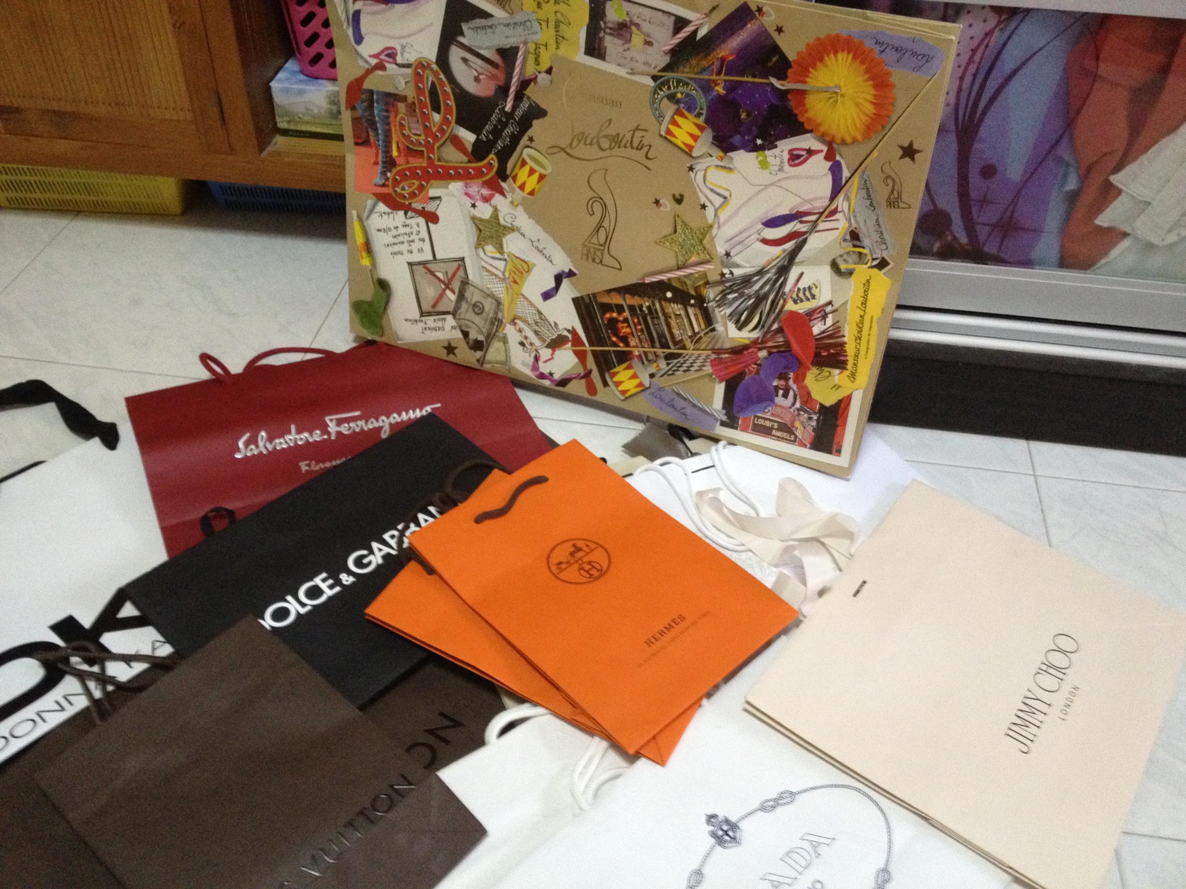 Designer Bags and Shoes Paper Shopper Bag