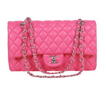 Chanel 2.55 Series Bag Rose Sheepskin Leather 1112 Silver Chanel 2.55 Series Bag Rose Sheepskin Leather 1112 Silver