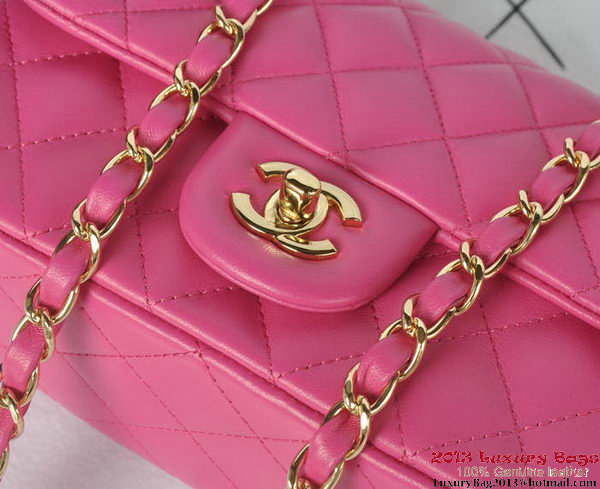 Chanel Classic Flap Bags Rose Original Sheepskin Leather A1116 Gold Chanel Classic Flap Bags Rose Original Sheepskin Leather A1116 Gold