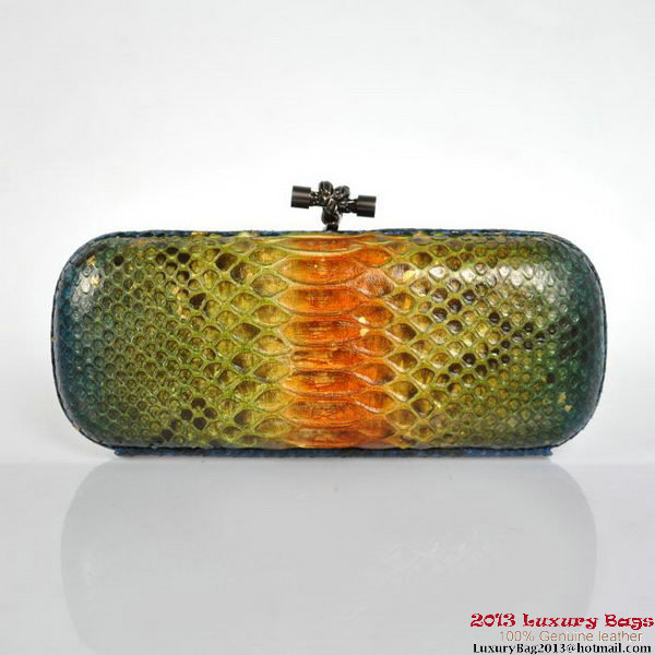 Bottega Veneta 8651L Python Leather Knot Clutches Bottega Veneta 8651L Python Leather Knot Clutches