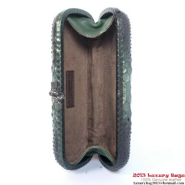 Bottega Veneta 8651L Python Leather Knot Clutches Bottega Veneta 8651L Python Leather Knot Clutches