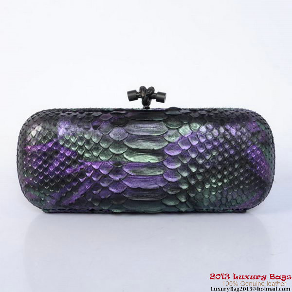 Bottega Veneta 8651L Python Leather Knot Clutches Bottega Veneta 8651L Python Leather Knot Clutches