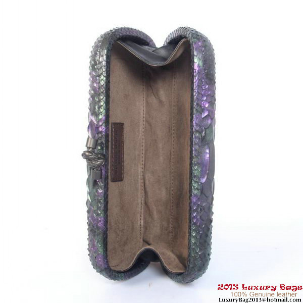 Bottega Veneta 8651L Python Leather Knot Clutches Bottega Veneta 8651L Python Leather Knot Clutches