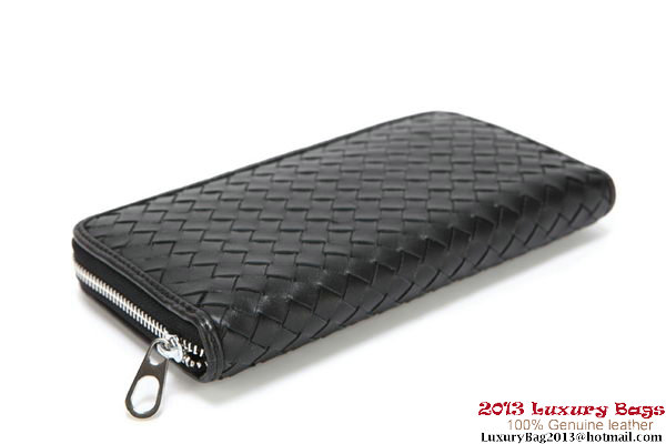 Bottega Veneta Intrecciato Nappa Zippy Wallet 115709-1 Black Bottega Veneta Intrecciato Nappa Zippy Wallet 115709-1 Black