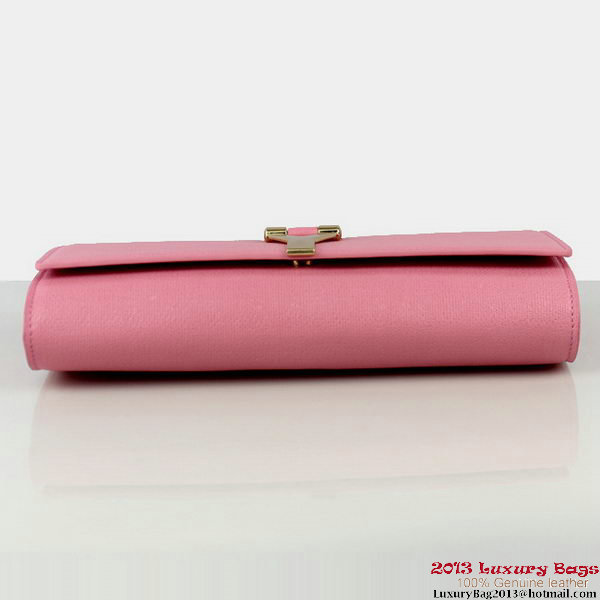 YSL Chyc Travel Case in Pink Claf Leather