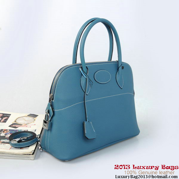 Hermes Bolide Tote Bags Calf Leather Light Blue Hermes Bolide Tote Bags Calf Leather Light Blue