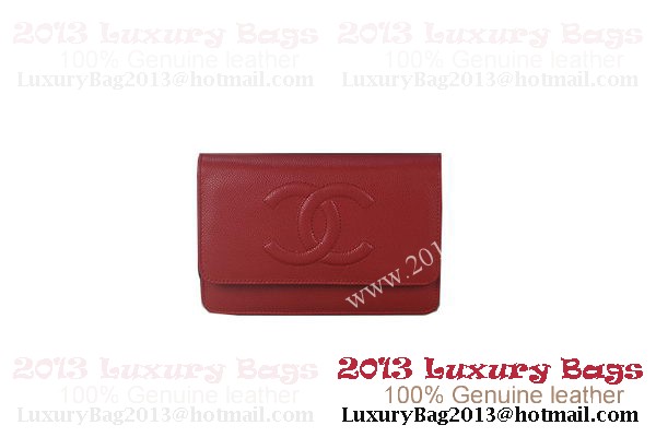 Chanel A48654 Red Original Cannage Patterns Leather mini Flap Bag