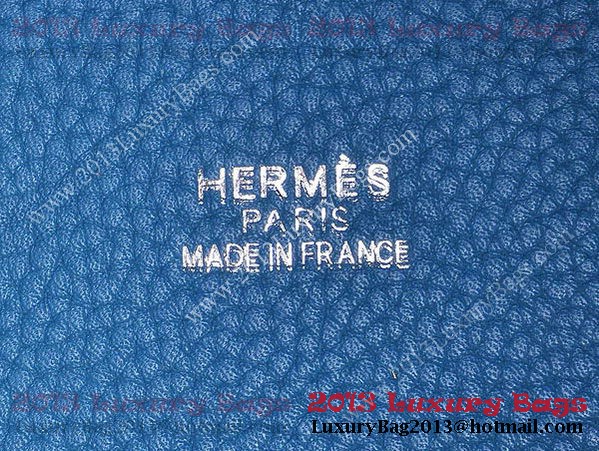 Hermes Picotin Lock MM Bag in Clemence Leather 8616 Blue