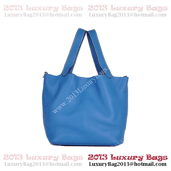 Hermes Picotin Lock PM Bag in Clemence Leather 8615 Blue
