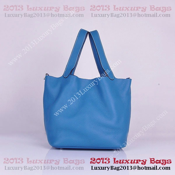 Hermes Picotin Lock PM Bag in Clemence Leather 8615 Blue Hermes Picotin Lock PM Bag in Clemence Leather 8615 Blue