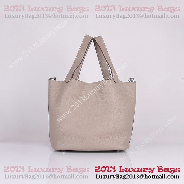 Hermes Picotin Lock PM Bag in Clemence Leather 8615 Gray