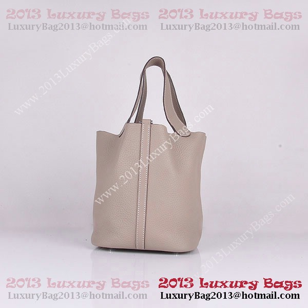 Hermes Picotin Lock PM Bag in Clemence Leather 8615 Gray