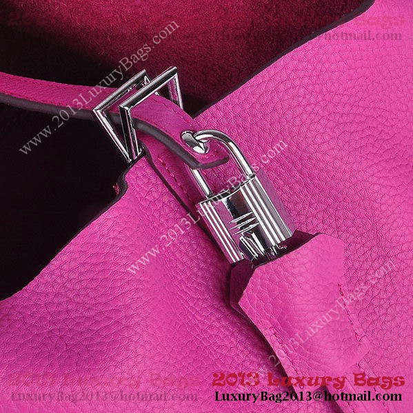 Hermes Picotin Lock PM Bag in Clemence Leather 8615 Peach Hermes Picotin Lock PM Bag in Clemence Leather 8615 Peach