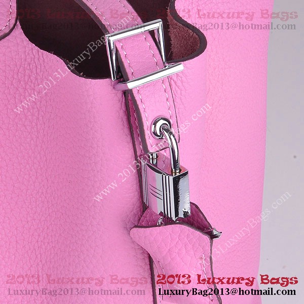 Hermes Picotin Lock PM Bag in Clemence Leather 8615 Pink