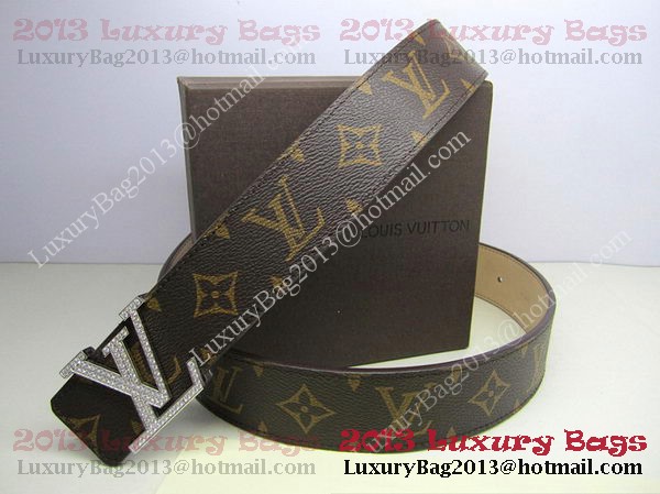 Louis Vuitton Monogram Canvas Belt LV2050 Silver Louis Vuitton Monogram Canvas Belt LV2050 Silver