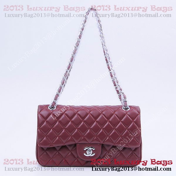 Chanel 2.55 Series Classic Flap Bag 1112 Burgundy Sheepskin Silver Chanel 2.55 Series Classic Flap Bag 1112 Burgundy Sheepskin Silver