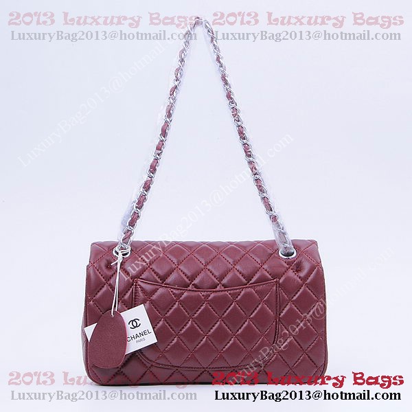 Chanel 2.55 Series Classic Flap Bag 1112 Burgundy Sheepskin Silver Chanel 2.55 Series Classic Flap Bag 1112 Burgundy Sheepskin Silver